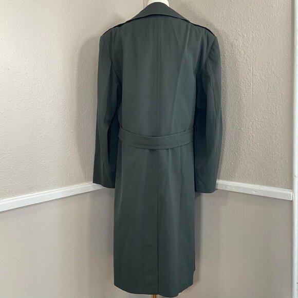 70s Vintage Military Wool Vietnam Trench Coat Size 38 Removable Liner - Picture 4 of 9